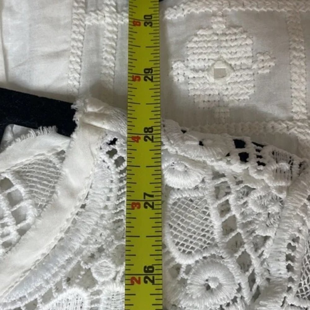 Sundance White Shadow Dance Open Crotchet Short Sleeve Top - Picture 10 of 10